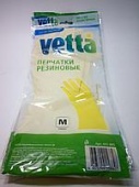 Перчатки резиновые VETTA желтые М /12/   447-005