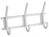 Крючок-вешалка Кунгур пластик 3-х крючк. белый (25)