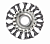 Щетка металлическая Ермак для УШМ 100мм/22мм крученая дисковая    656-049